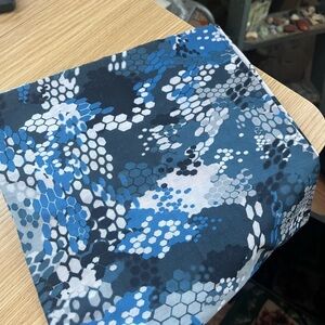 Blue Hexagon Pattern Neck Gaiter
